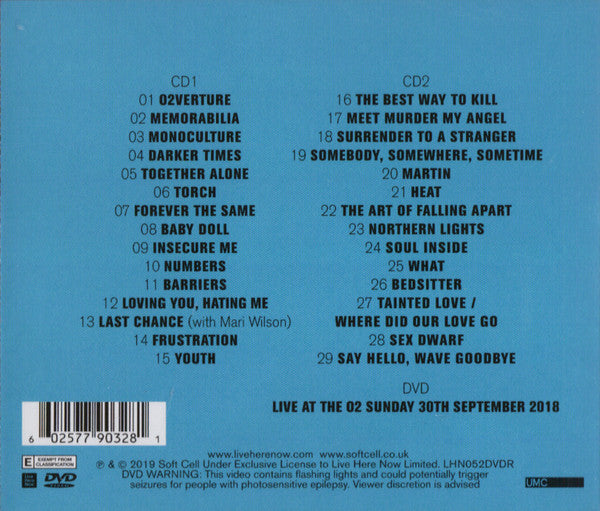 Soft Cell - Say Hello Wave Goodbye (2XCD/DVD)