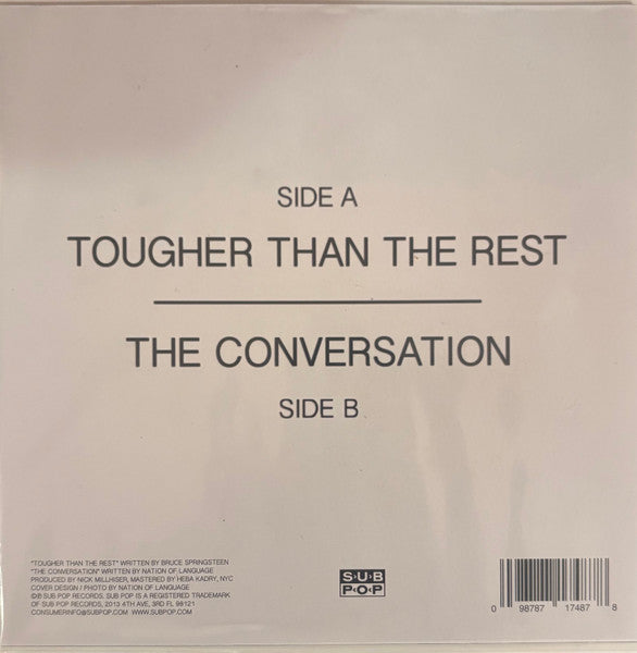 Nation Of Language - Tougher Than The Rest (7")