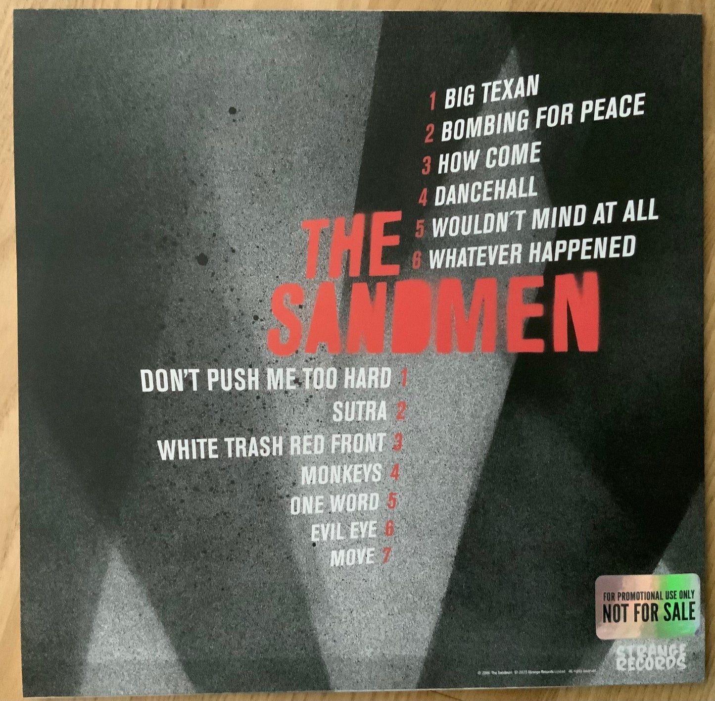 The Sandmen - White Trash / Red Front (White Label Promo LP)